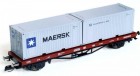 1763 PSK Modelbouw Container flat car with 2 containers MAERSK